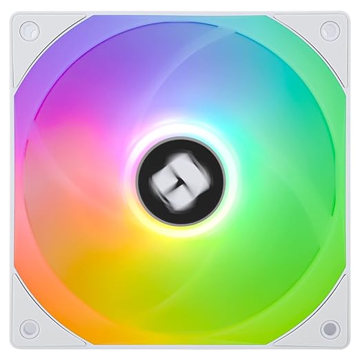 Thermalright TL-C12RW-S V2 CPU Fan Case Cooler PWM Fan, 4-Pin PWM Connection Computer with ARGB Faceplate, 1500RPM Speed PC Cooling Reverse Fan (120 mm, White)